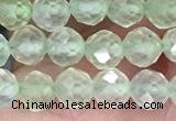 CTG1349 15.5 inches 5mm faceted round prehnite beads wholesale