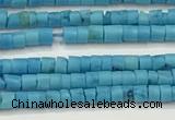 CTG1372 15.5 inches 1.5*2mm heishi tiny blue turquoise beads