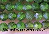 CTG1382 15.5 inches 3mm faceted round tiny diopside quartz beads