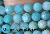 CTG1392 15.5 inches 3mm faceted round tiny amazonite beads