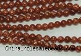 CTG142 15.5 inches 3mm round tiny goldstone beads wholesale