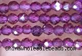 CTG1439 15.5 inches 2mm faceted round garnet beads wholesale