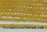 CTG148 15.5 inches 3mm round tiny yellow jade beads wholesale