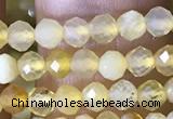 CTG1491 15.5 inches 3mm faceted round yellow opal beads wholesale