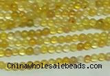 CTG151 15.5 inches 3mm round tiny yellow agate beads wholesale