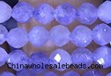 CTG1537 15.5 inches 4mm faceted round blue kyanite beads wholesale