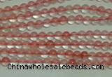 CTG154 15.5 inches 3mm round tiny cherry quartz beads wholesale
