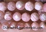 CTG1546 15.5 inches 4mm faceted round rhodochrosite beads wholesale