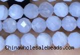CTG1553 15.5 inches 4mm faceted round blue lace agate beads