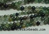 CTG156 15.5 inches 3mm round tiny moss agate beads wholesale