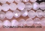 CTG1601 15.5 inches 3mm faceted round tiny white moonstone beads