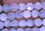 CTG1604 15.5 inches 3.5mm faceted round tiny aquamarine beads