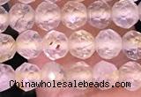 CTG1629 15.5 inches 5mm faceted round tiny golden rutilated quartz beads