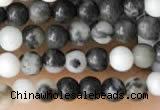 CTG2026 15 inches 2mm,3mm black & white jasper beads