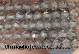 CTG2107 15 inches 2mm faceted round tiny ice obsidian beads