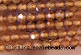 CTG2110 15 inches 2mm faceted round tiny orang garnet beads