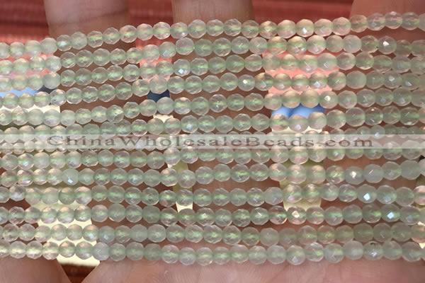 CTG2205 15 inches 2mm,3mm faceted round prehnite gemstone beads