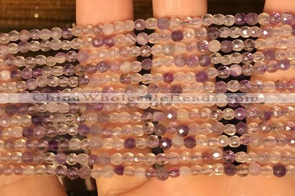 CTG2207 15 inches 2mm,3mm faceted round purple fluorite beads