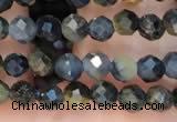 CTG2211 15 inches 2mm,3mm faceted round blue tiger eye beads
