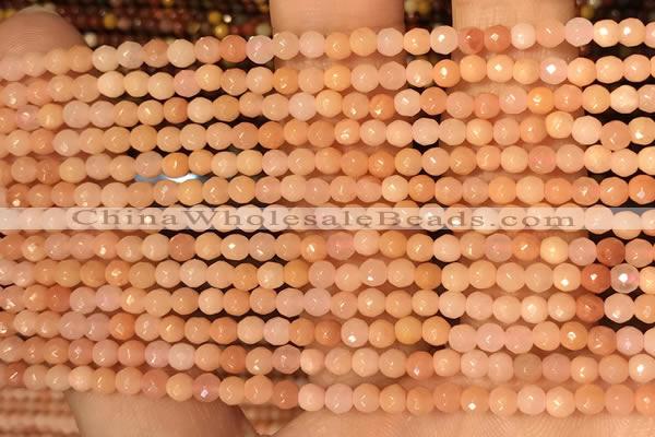 CTG2218 15 inches 2mm,3mm faceted round red aventurine jade beads