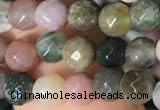 CTG2220 15 inches 2mm,3mm & 4mm faceted round Indian agate beads