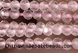 CTG2248 15 inches 2mm faceted round rose quartz beads