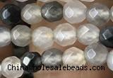 CTG2507 15.5 inches 4mm faceted round quartz beads wholesale