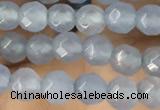 CTG2530 15.5 inches 4mm faceted round agate beads wholesale