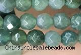 CTG2534 15.5 inches 4mm faceted round moss agate beads
