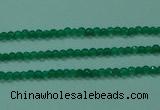 CTG28 15.5 inches 2mm faceted round green agate beads wholesale