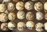 CTG3549 15.5 inches 4mm faceted round picture jasper beads