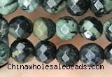 CTG3561 15.5 inches 4mm faceted round kambaba jasper beads