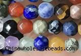 CTG3596 15.5 inches 4mm faceted round mixed gemstone beads