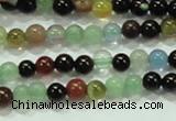 CTG38 15.5 inches 2mm round tiny multi-color agate beads wholesale