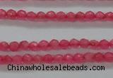 CTG402 15.5 inches 2mm faceted round tiny dyed candy jade beads