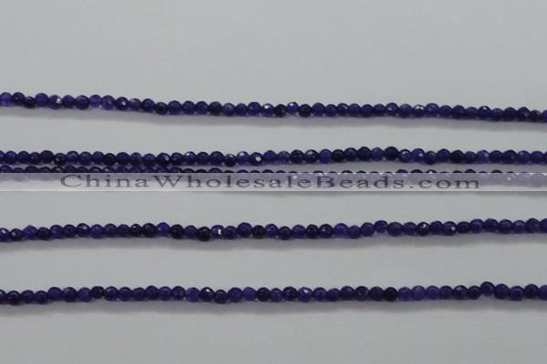 CTG411 15.5 inches 2mm faceted round tiny dyed candy jade beads