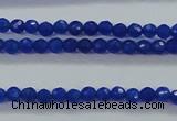 CTG412 15.5 inches 2mm faceted round tiny dyed candy jade beads