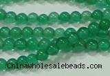 CTG42 15.5 inches 2mm round grade A tiny green agate beads wholesale