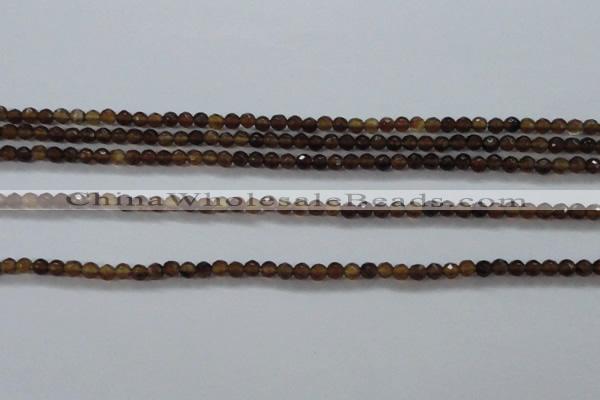 CTG425 15.5 inches 2mm faceted round tiny agate gemstone beads