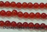 CTG52 15.5 inches 2mm round grade AA tiny red agate beads wholesale