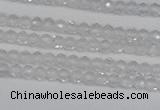 CTG600 15.5 inches 2mm faceted round white crystal beads