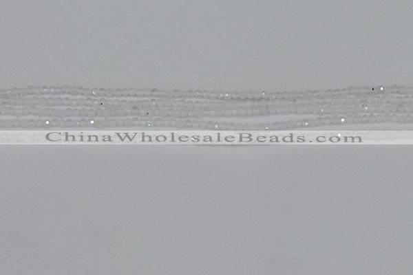 CTG603 15.5 inches 2mm faceted round white moonstone beads