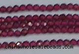 CTG618 15.5 inches 3mm faceted round mozambique red garnet beads