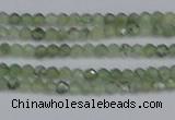 CTG633 15.5 inches 2mm faceted round green rutilated quartz beads