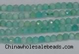 CTG647 15.5 inches 2mm faceted round Peru amazonite beads