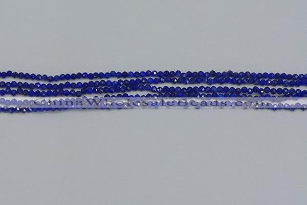 CTG649 15.5 inches 2mm faceted round lapis lazuli gemstone beads