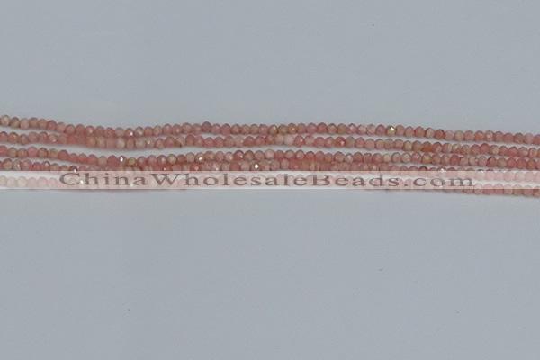 CTG653 15.5 inches 2mm faceted round Argentina rhodochrosite beads