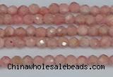 CTG654 15.5 inches 3mm faceted round Argentina rhodochrosite beads