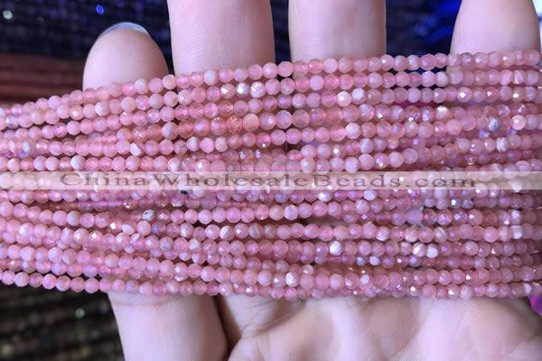 CTG715 15.5 inches 2mm faceted round tiny rhodochrosite beads