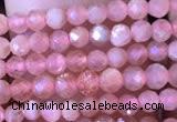 CTG716 15.5 inches 3mm faceted round tiny rhodochrosite beads